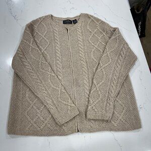 Sonoma Jeans Company Women's Luxurius Cable Knit Blazer Silk blend Size 1X